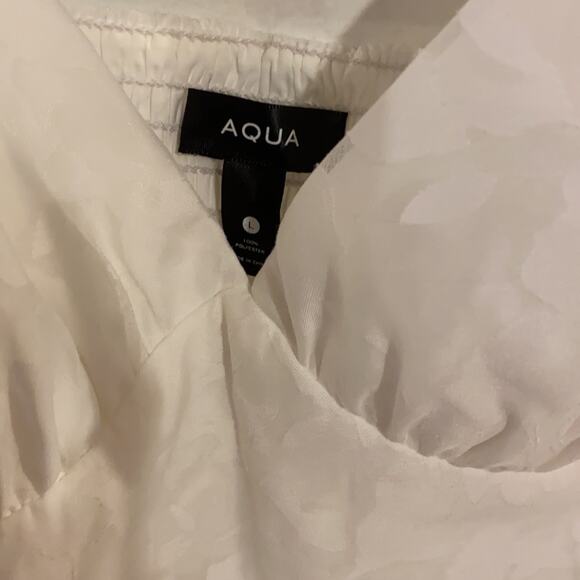 NWOT Aqua white floral Crop top size large - Picture 7 of 12